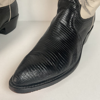 Vintage Dan Post Teju Lizard Cowboy Boots | USA Made | Men’s 10 D