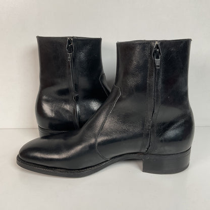 Vintage Florsheim Black Leather Chelsea Boots 10.5 C New Old Stock