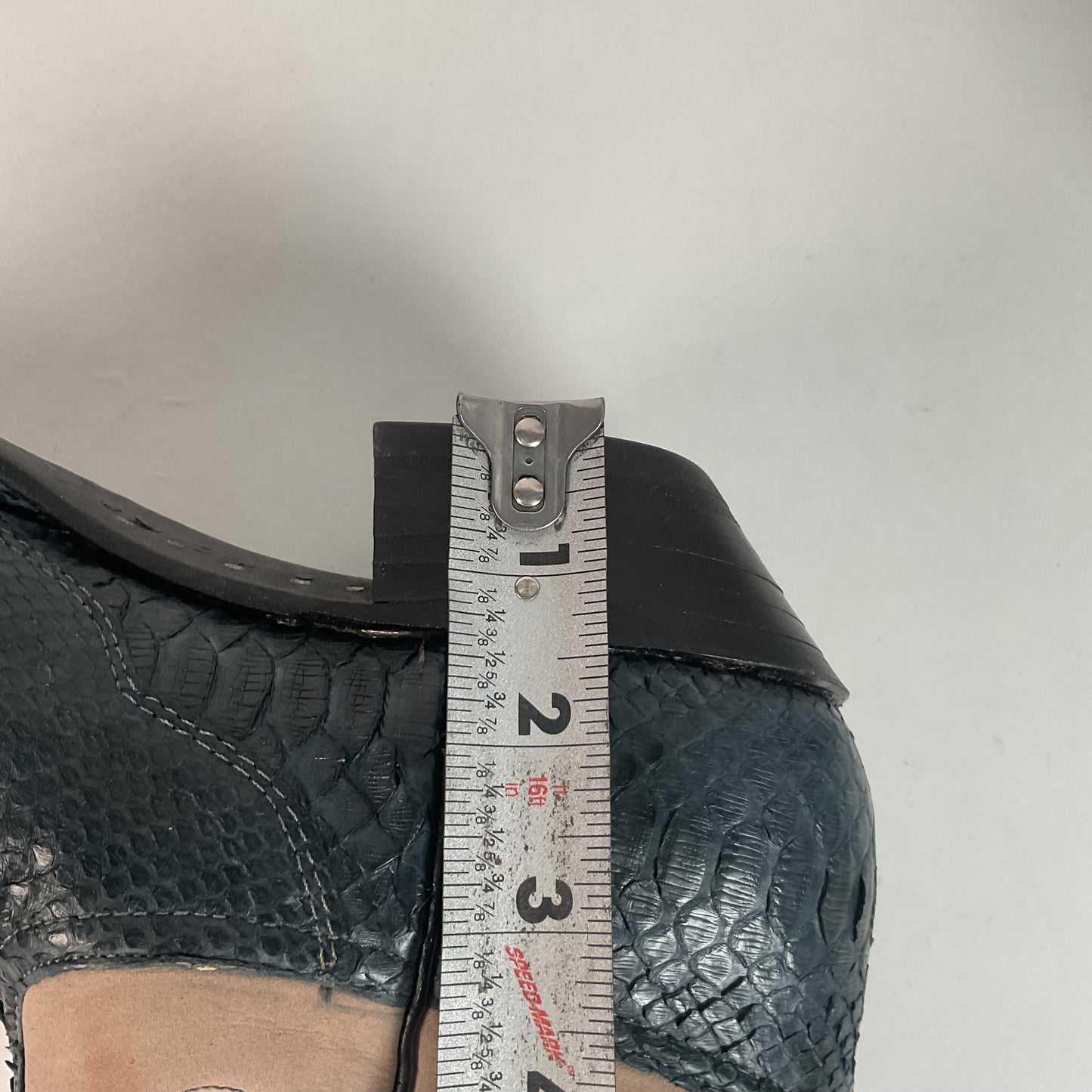 Vintage Tony Lama Python Snakeskin Cowgirl Boots | Dark Blue | Women’s 8 M