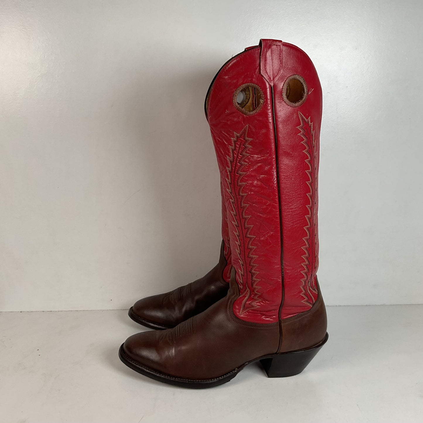 Vintage Tony Lama Buckaroo Cowboy Boots 11 D Punchy USA