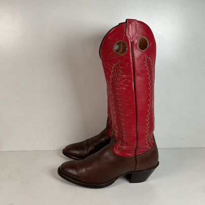 Vintage Tony Lama Buckaroo Cowboy Boots 11 D Punchy USA