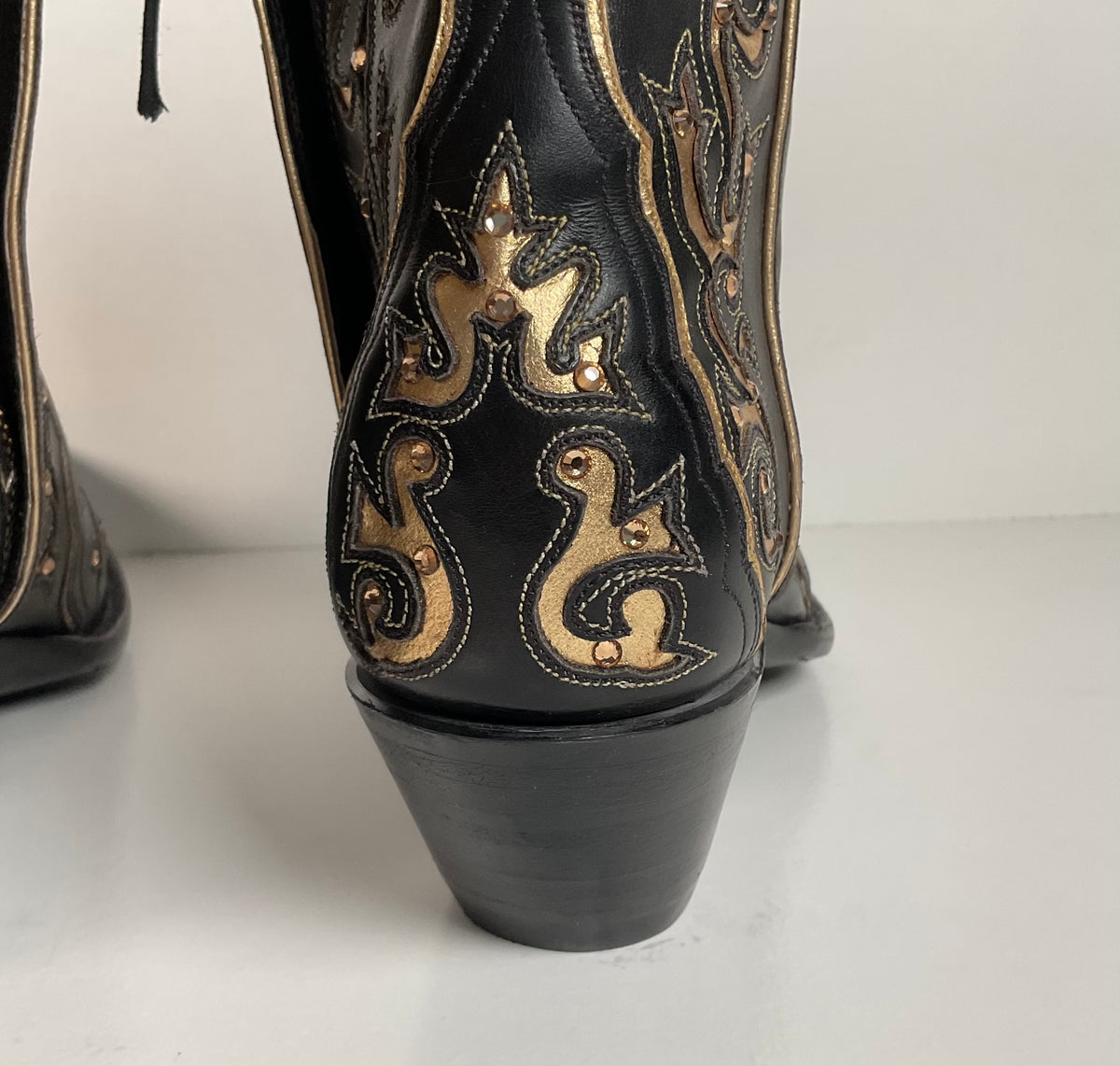 Back at the Ranch Western Zip Cowgirl Boots | Custom | Priscilla Crystals | 7.5