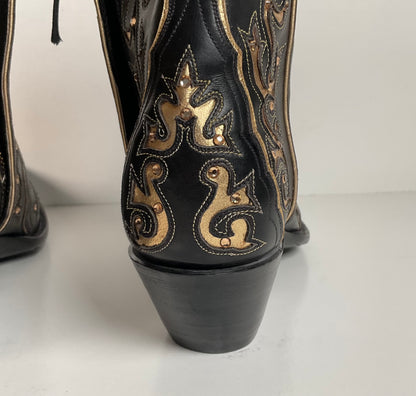 Back at the Ranch Western Zip Cowgirl Boots | Custom | Priscilla Crystals | 7.5
