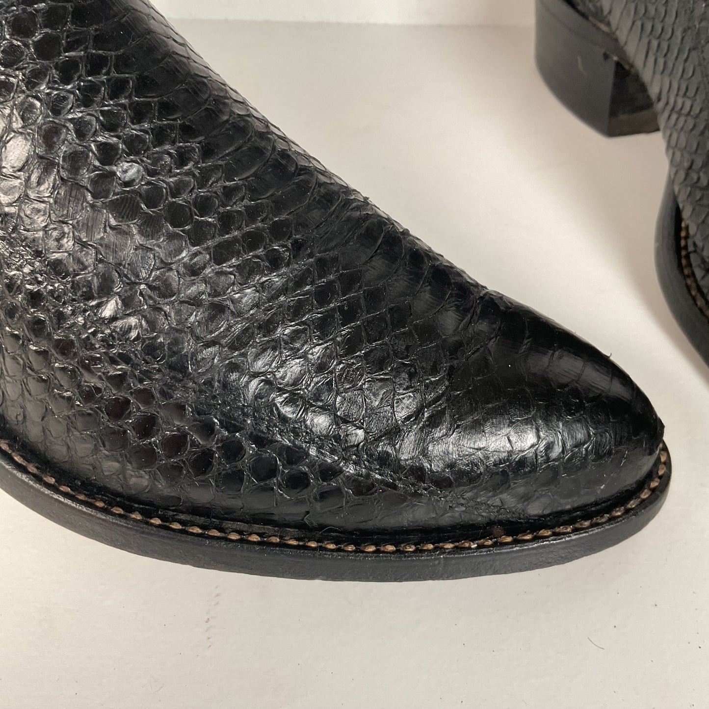 Vintage Texas Imperial Cowboy Boots | Python Snakeskin | USA Made | Men’s 9.5 D