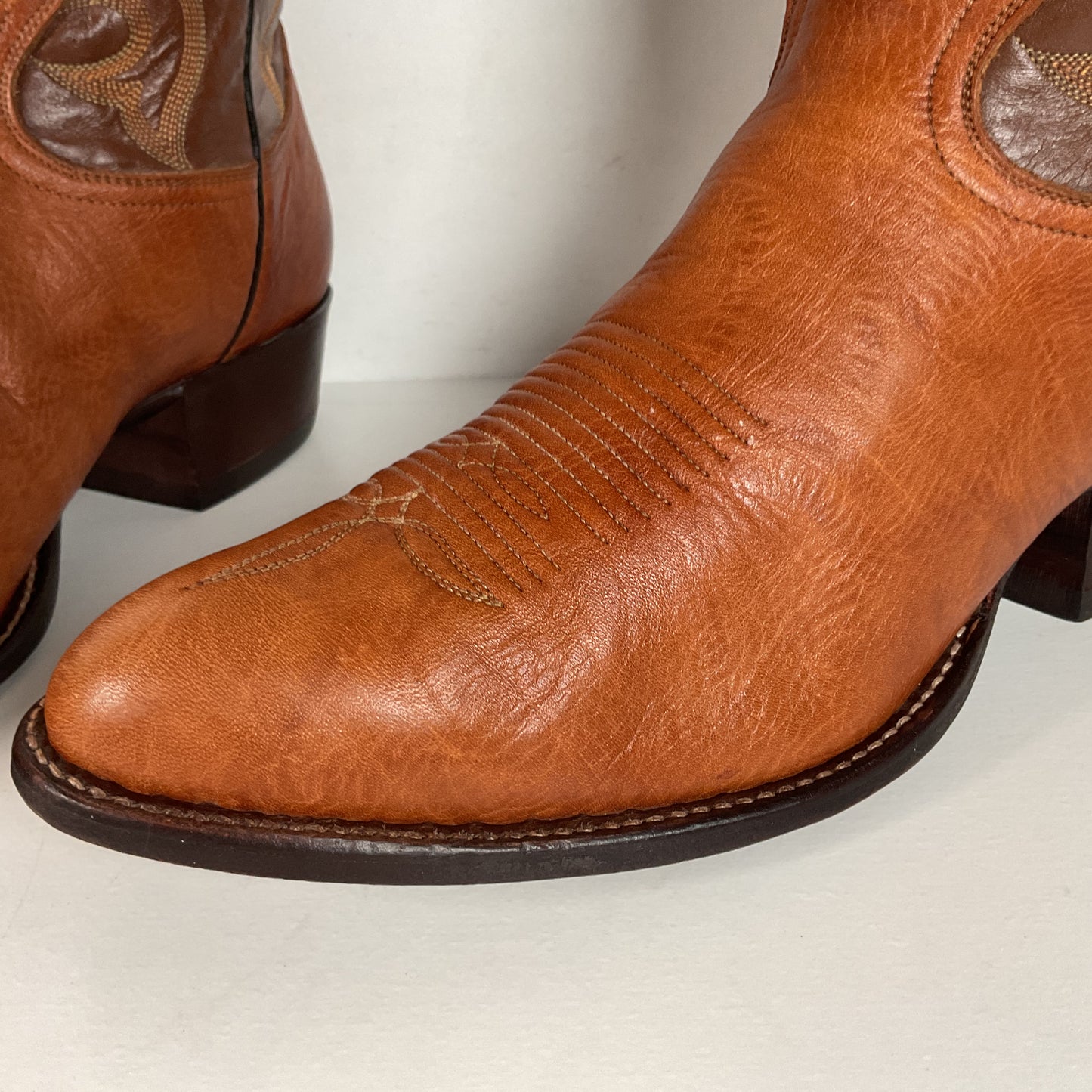 Vintage Tony Lama Cowboy Boots | Gold Label | Bull Shoulder | Men’s 9.5 E