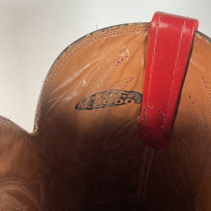 Lucchese 2000 Ostrich Quill Cowboy Boots | Exotic | Tooled Inlay | Men’s 8.5 D