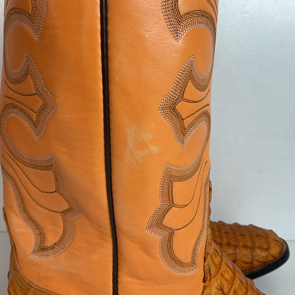 Rios Of Mercedes Hornback Caiman Cowboy Boots 10 C  Butterscotch Exotic