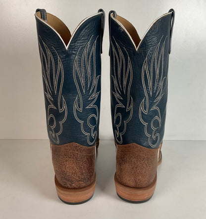 Olathe Pig Skin Suede Cowboy Boots 18 B (Narrow) Rough Out Custom