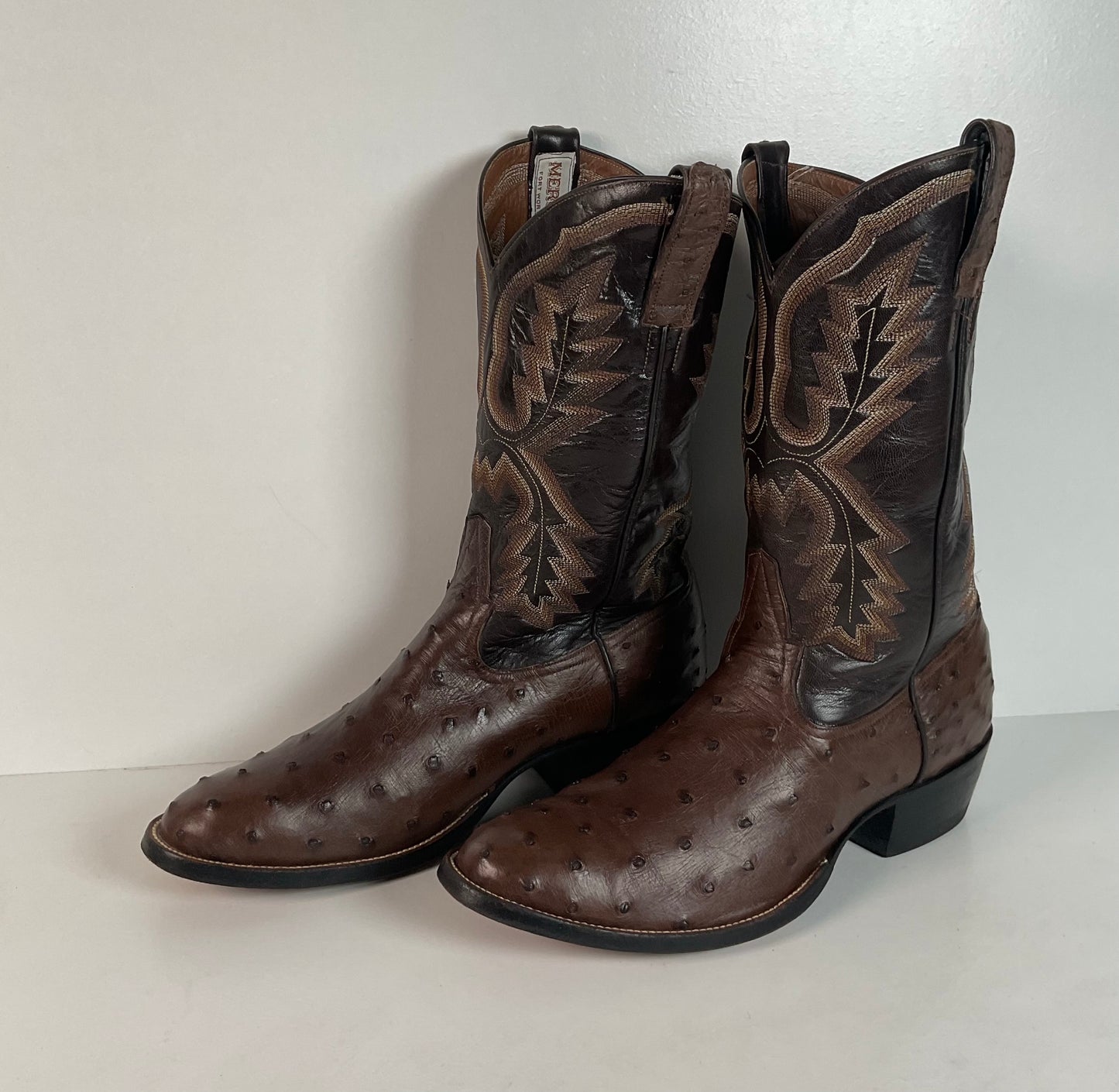 Mercedes Fort Worth Ostrich Quill Cowboy Boots | Custom | Exotic | Men’s 10
