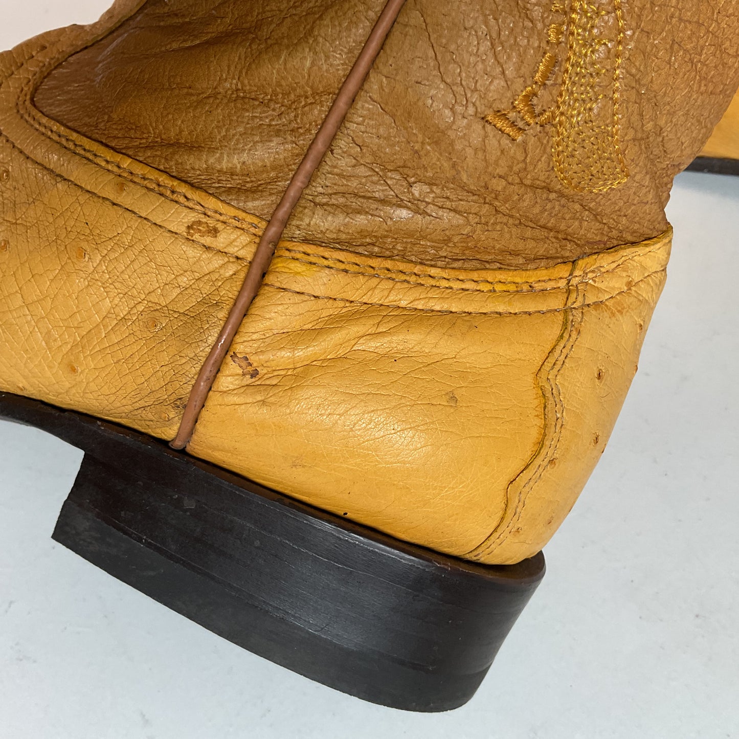 Cuadra Butterscotch Ostrich Quill Cowboy Boots US 10 Exotic