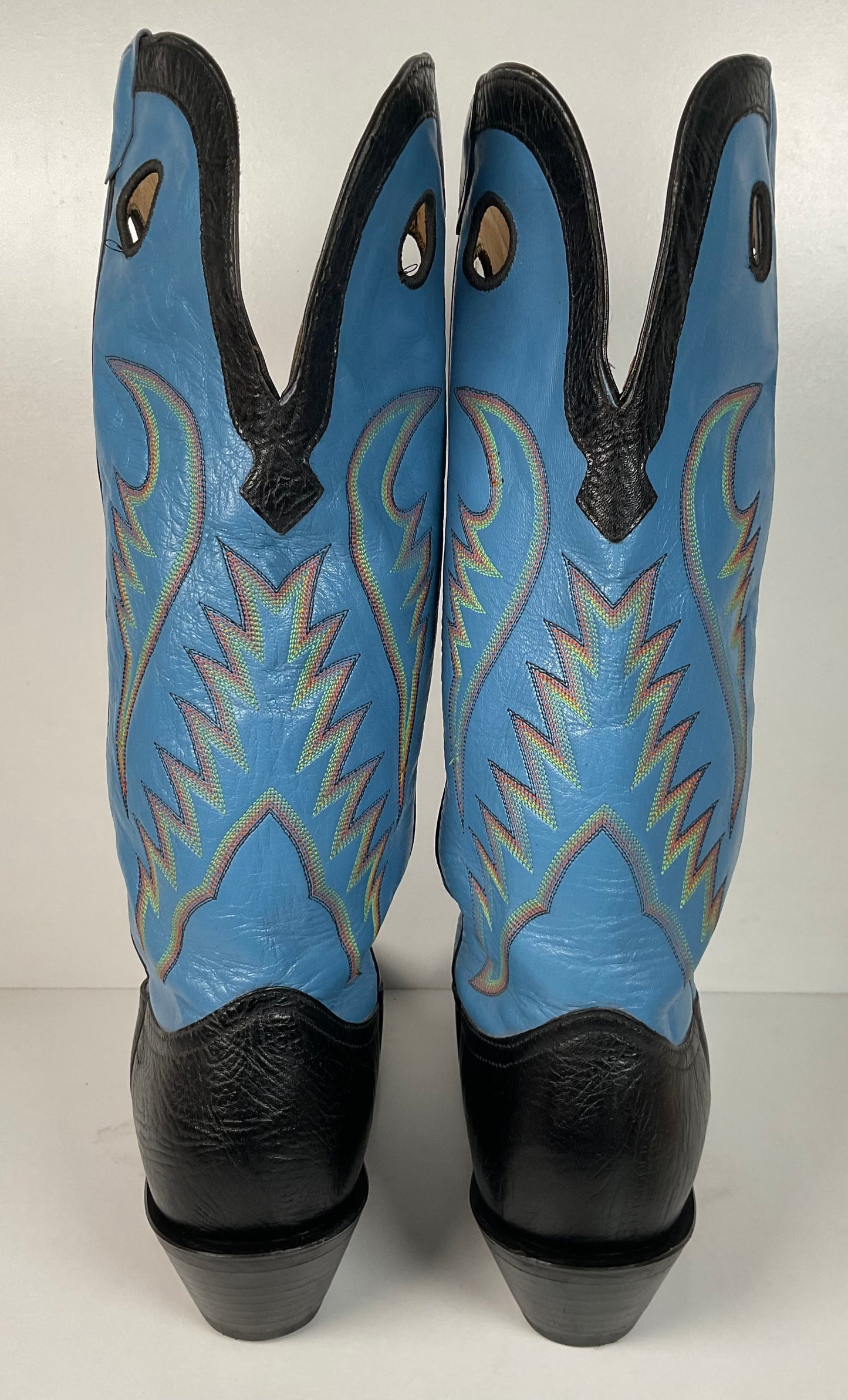 Vintage Nocona Buckaroo Cowboy Boots 11 EE Baby Blue USA Made