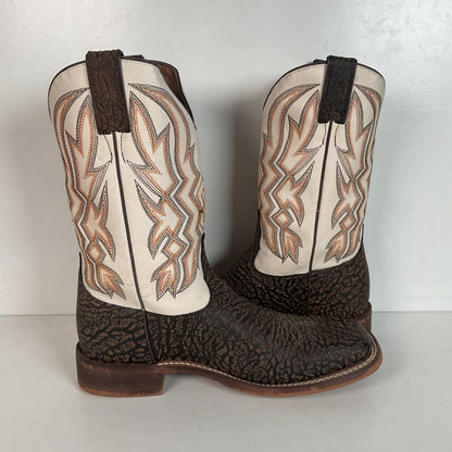 Nocona Deputy Chocolate Pig Roper Boots 9.5 D Cowboy