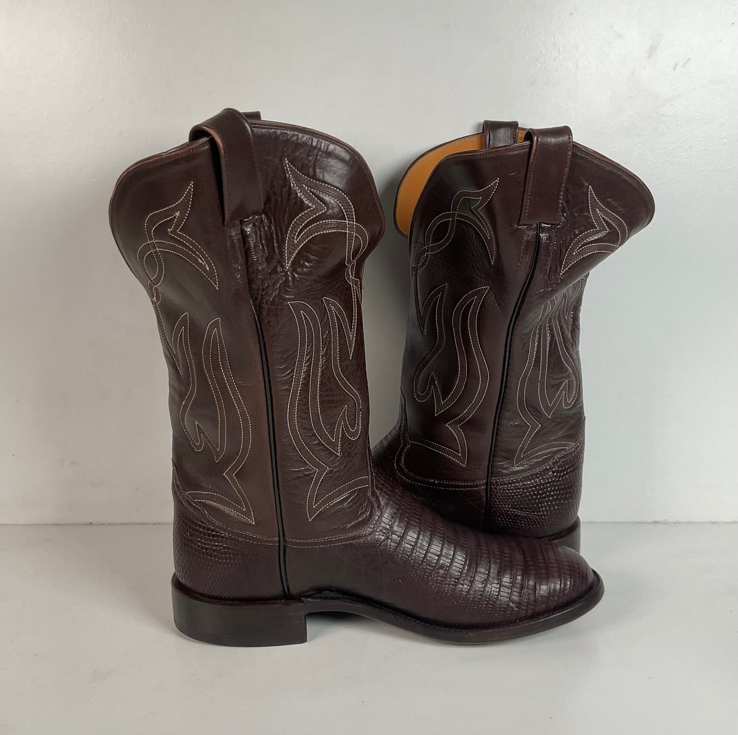 Caboots Lizard Roper Boots 9 E Champion Attitude Custom