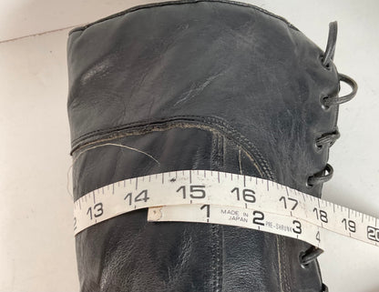 Vintage Harley Davidson Tall Motorcycle Boots 7 M Lace Up USA Made