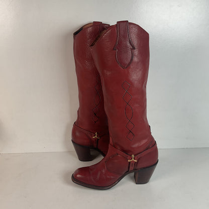 Vintage Wrangler Women’s Tall Harness Boots 7 M USA Made