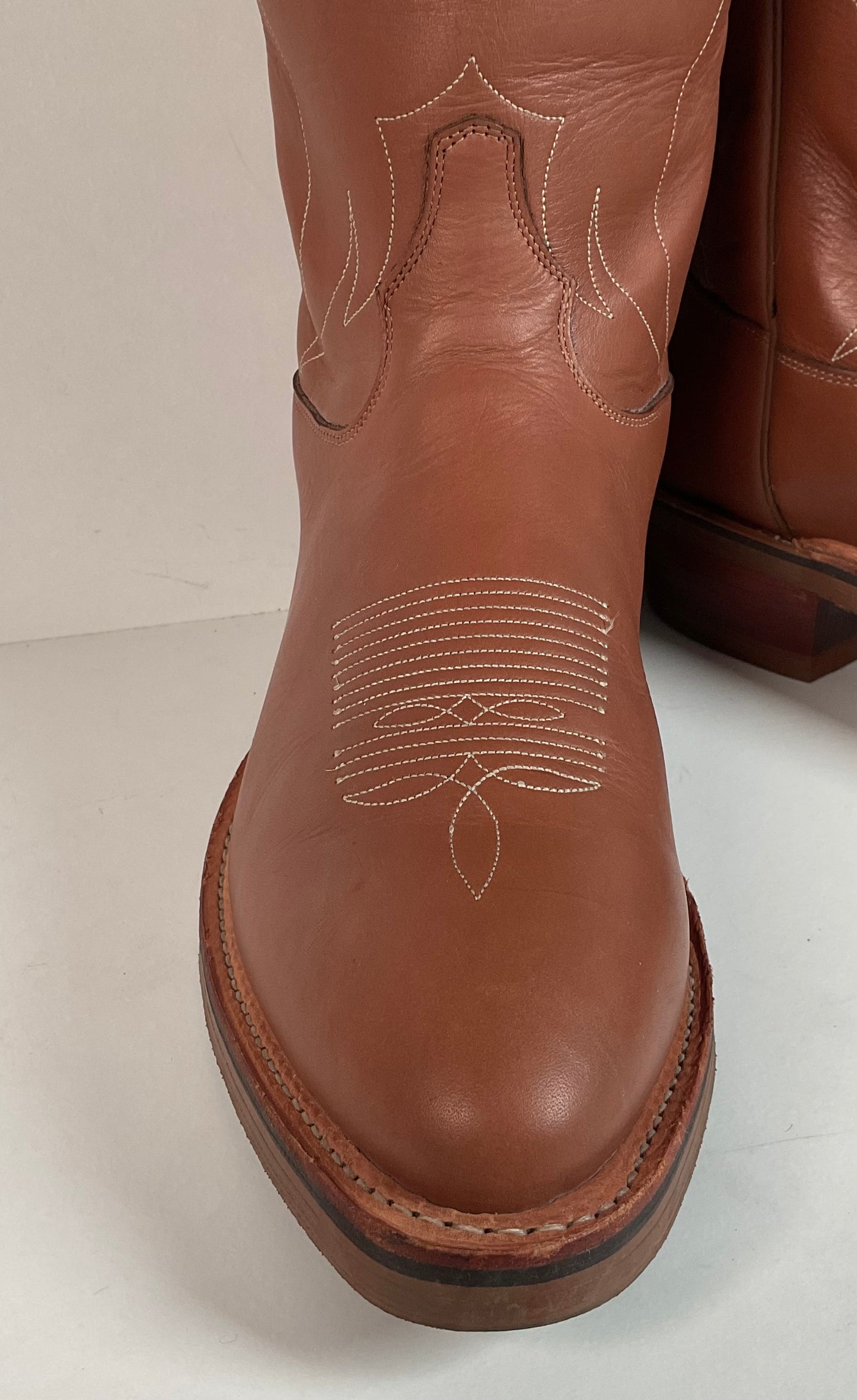 Tony Lama Natural Retan Cowboy Boots | USA Made | 14 D
