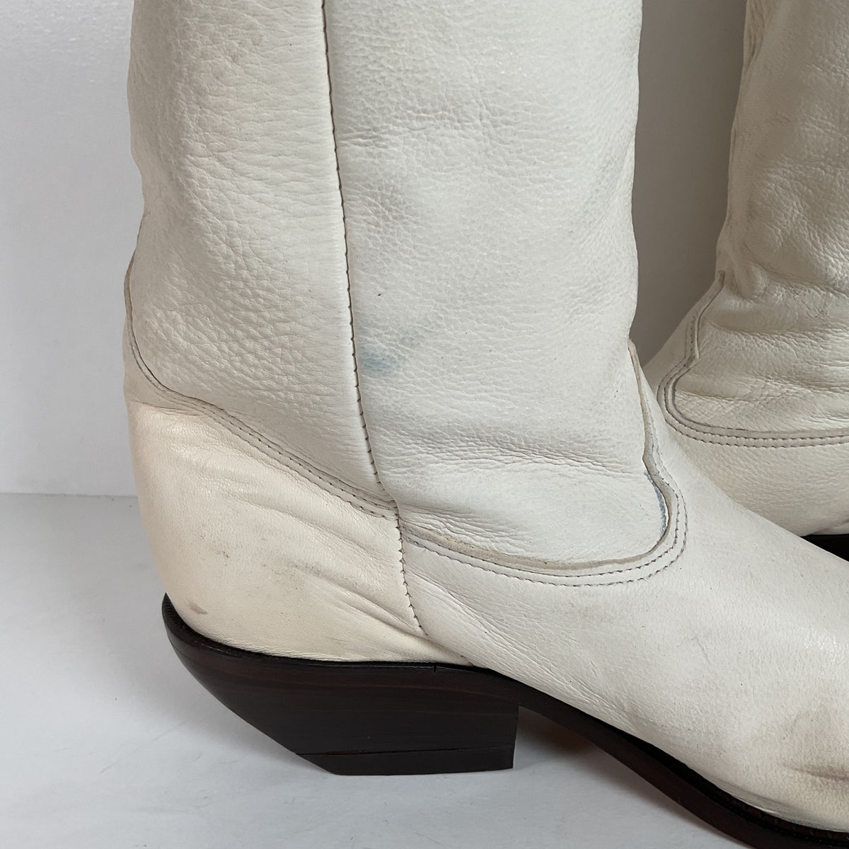 Vintage Zodiac Native Fringe Cowgirl Boots | USA Made | White | Women’s 9 M