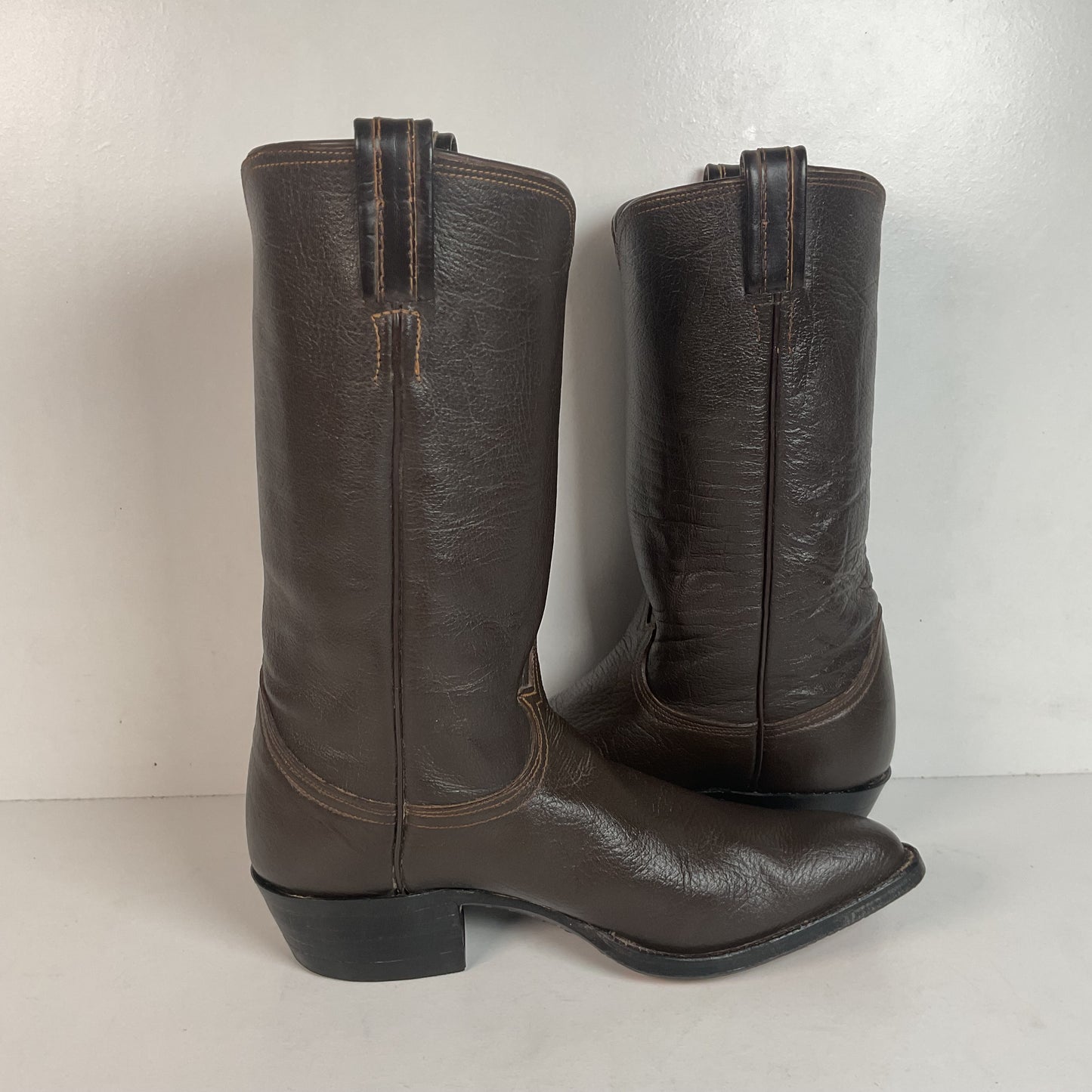 1960s Tony Lama Water Buffalo Cowboy Boots 8.5 D Gold Label Exotic