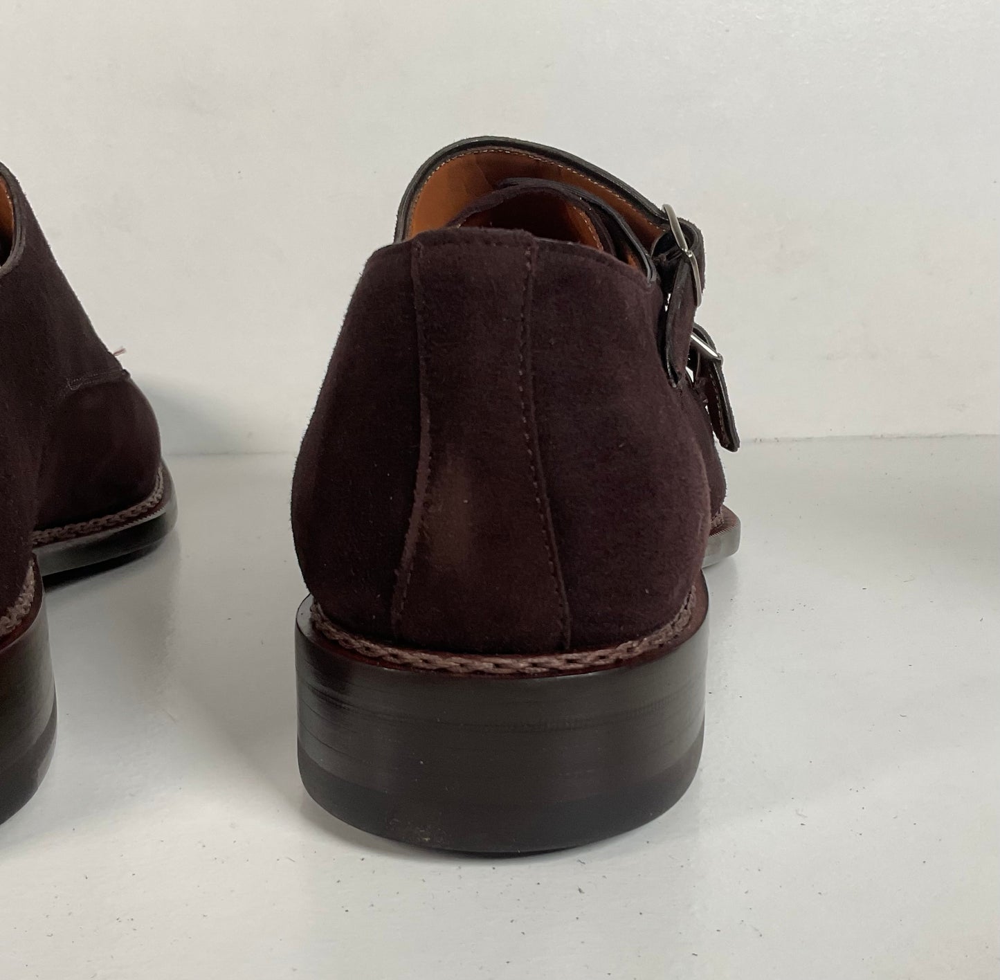 Mezlan Double Monk Strap Shoes | Custom | Nubuck Suede | Brown | Men’s 10.5 M