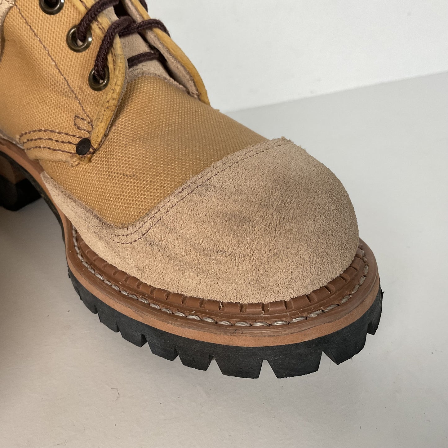 Vintage Georgia Safety Toe Combat Boots | Desert Suede | 5.5 E |Women’s 7