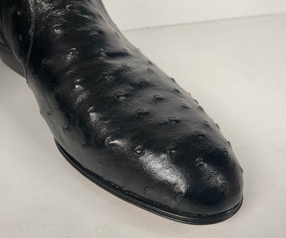 Mezlan for Avventura | Chelsea Zipper Boots | Exotic Ostrich Quill | Men’s 10.5