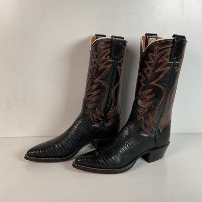 Vintage Nocona Cowboy Boots | Lizard Teju | 60s Era | Women’s 6.5