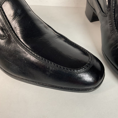 Vintage Florsheim Designer Collection | Apron Toe Loafers | 1970s | Black | 12 B