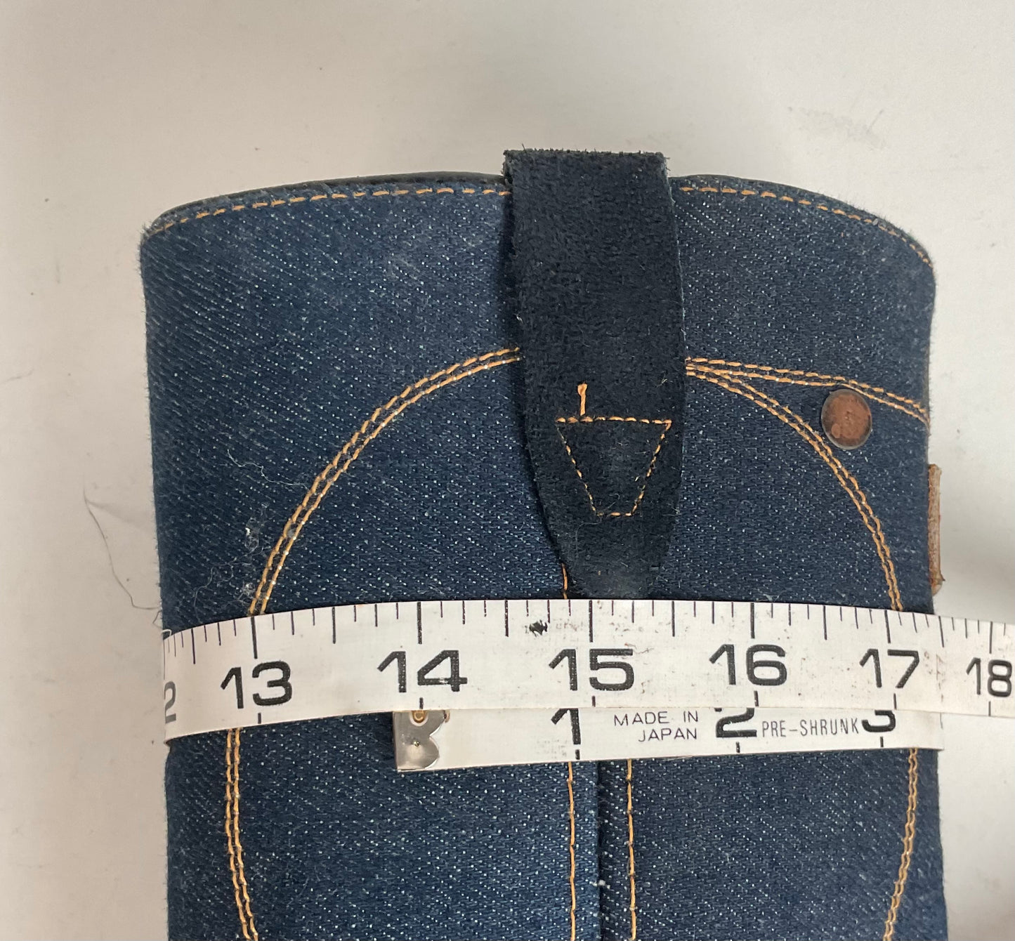 Vintage Rodeo Denim Cowboy Boots Men’s 8 D | Women’s 9 USA Made Chunky