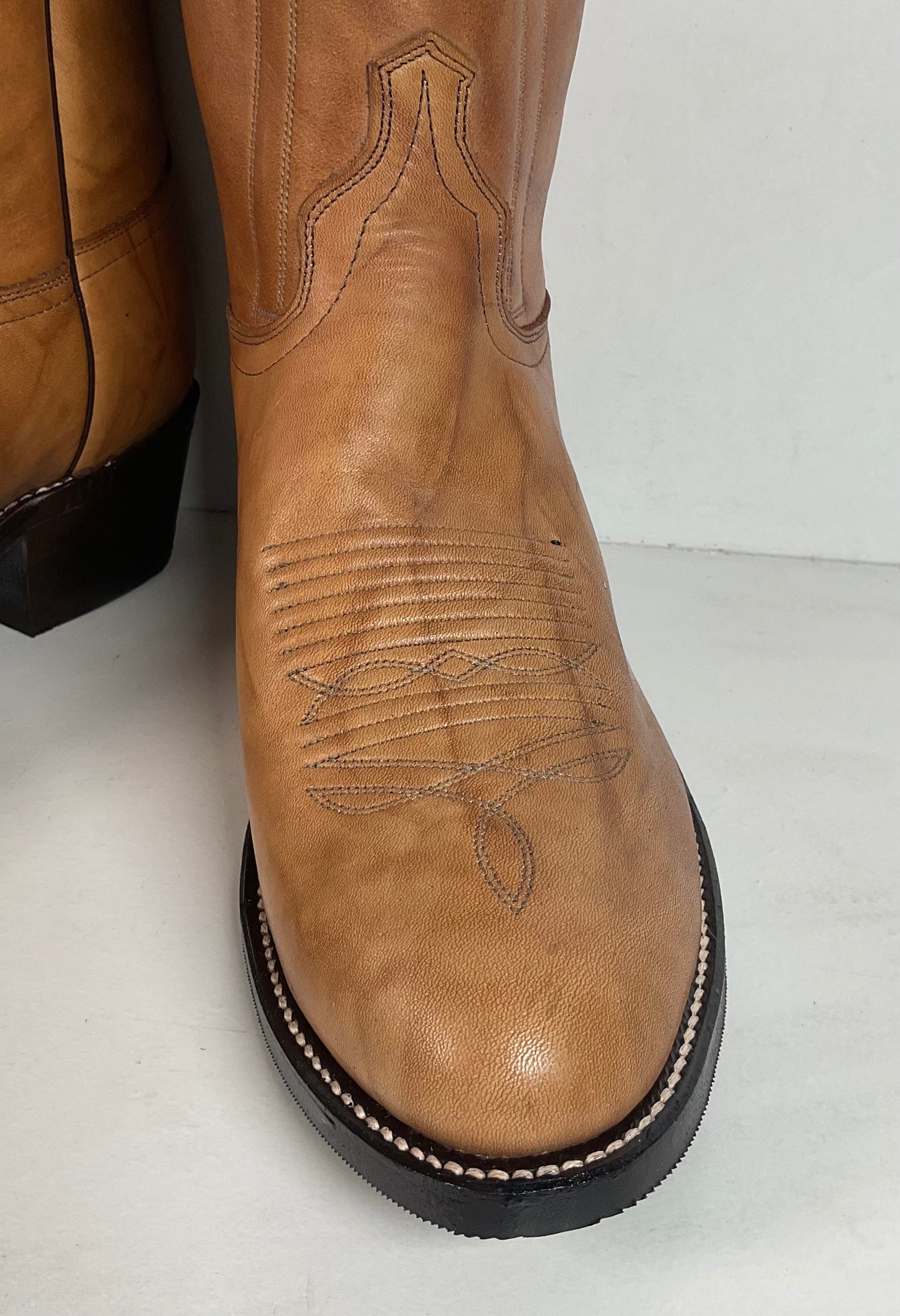 Vintage J. Chisholm Western Work Boots | USA Made | Pecan Taurus | Men’s 10 D