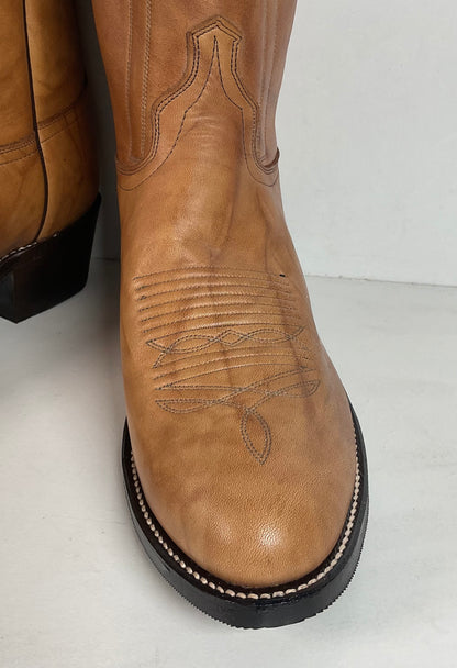 Vintage J. Chisholm Western Work Boots | USA Made | Pecan Taurus | Men’s 10 D