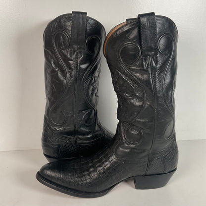 Rivers’ Royal Caiman Belly Cowboy Boots | Exotic | Tooled Inlays | Men’s 9.5