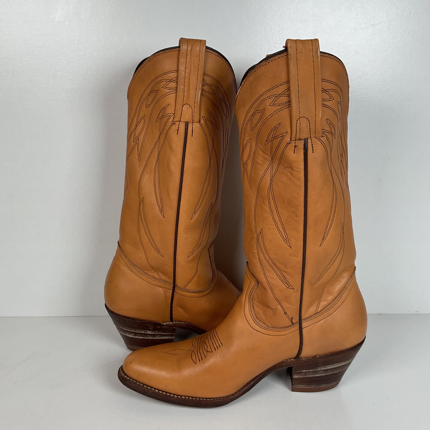 Vintage Frye Billy Cowboy Boots | USA Made | Butterscotch | Men’s 9.5 D