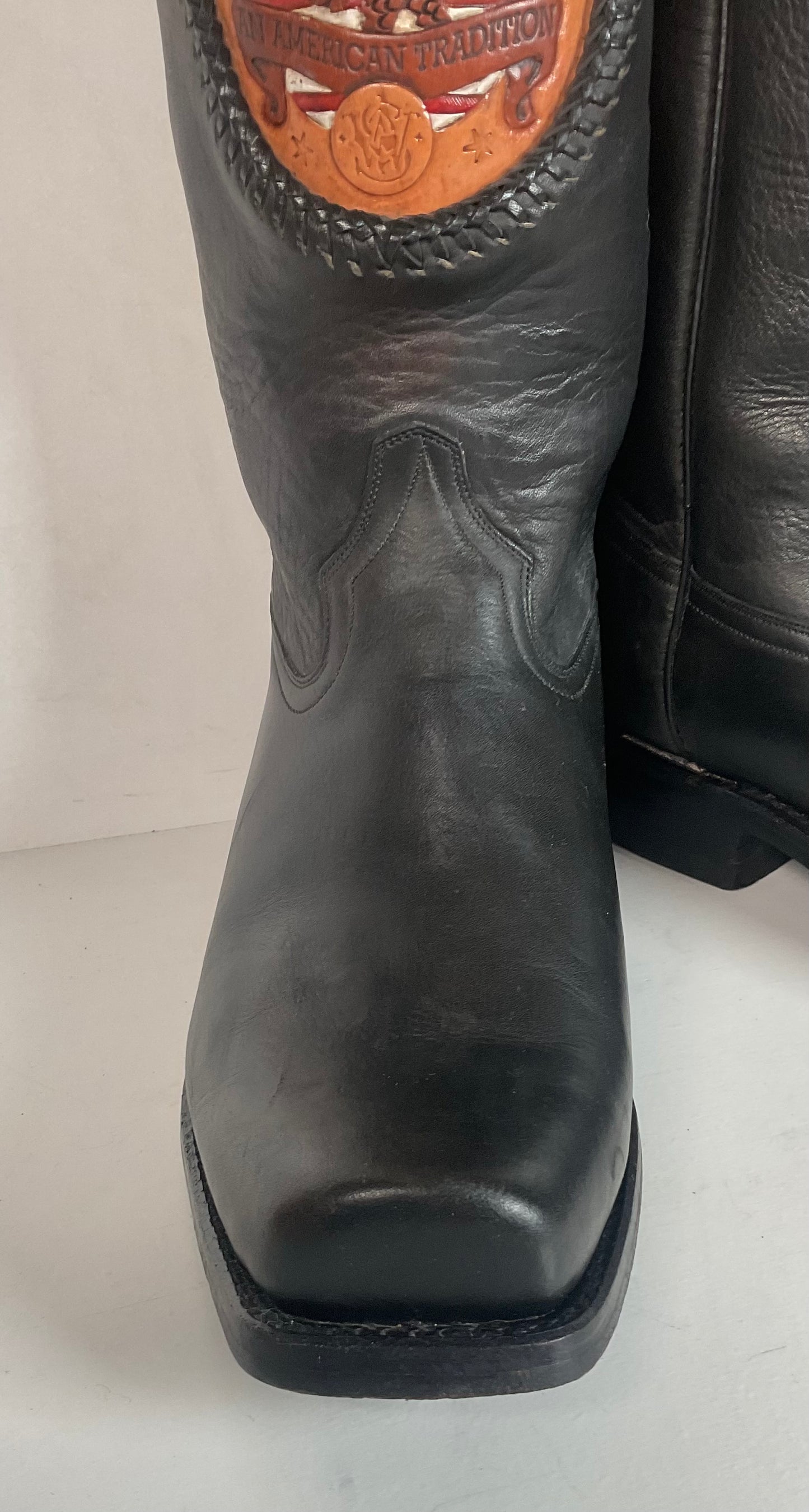 Smith And Wesson Square Toe Western Boots 9.5 EE Campus Cavalry