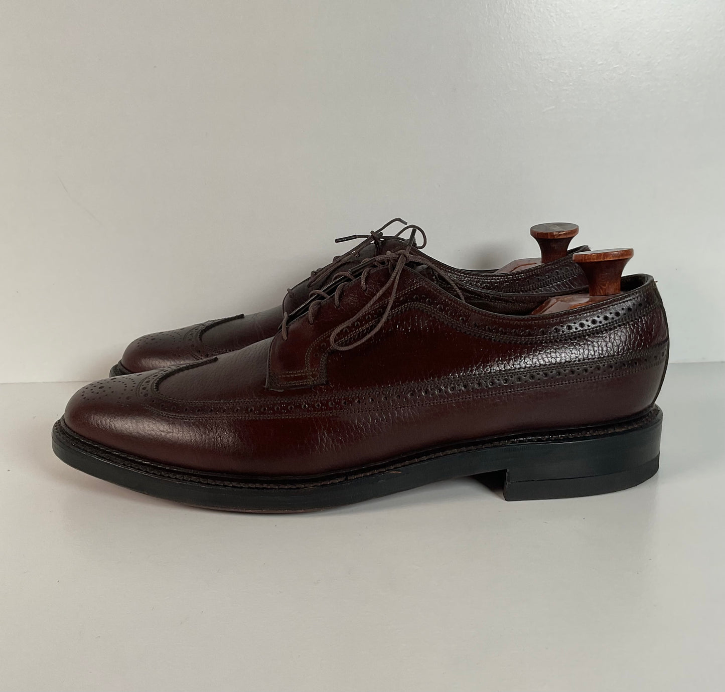 Vintage Florsheim Derby Shoes | Brogued | Longwing | 13 D