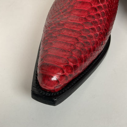 Lucent Los Angeles | Python Snakeskin Ankle Boots | Red | Men’s 15