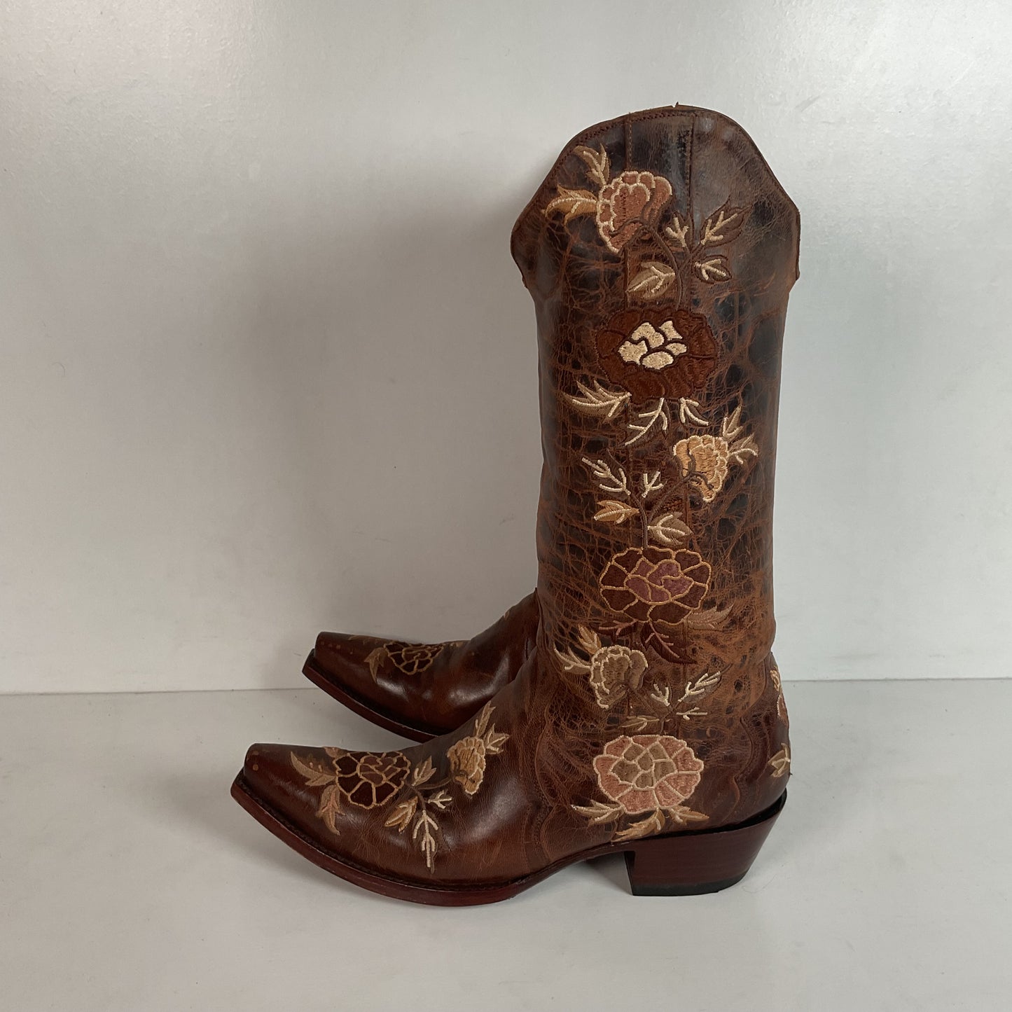 Old Gringo Brown Wildflower Cowgirl Boots 6.5 B