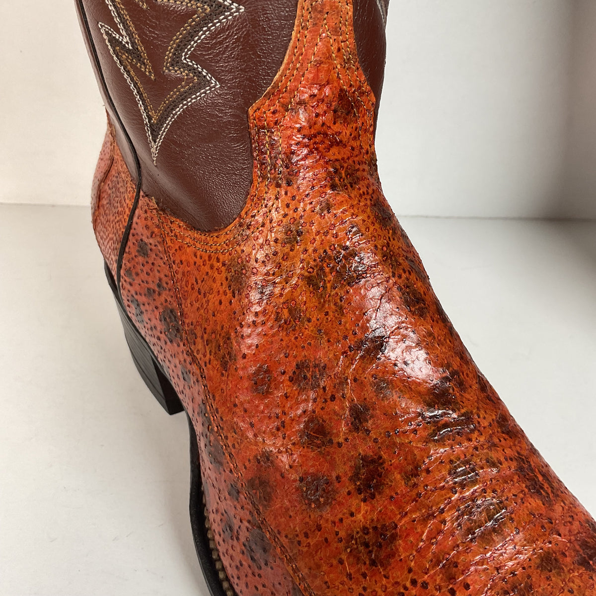 Vintage Longhorn Cowboy Boots | Exotic Wolf Fish | Men’s 9.5 D