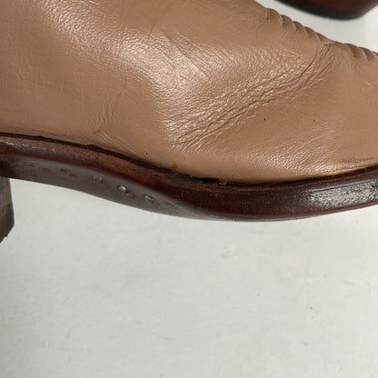 Vintage Panhandle Slim Beige Cowgirl Boots 6.5 B Handcrafted