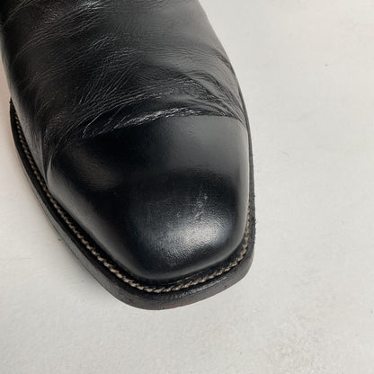 Wheeler Boot Company Cowboy Boots 10 Wide Black Calf Custom