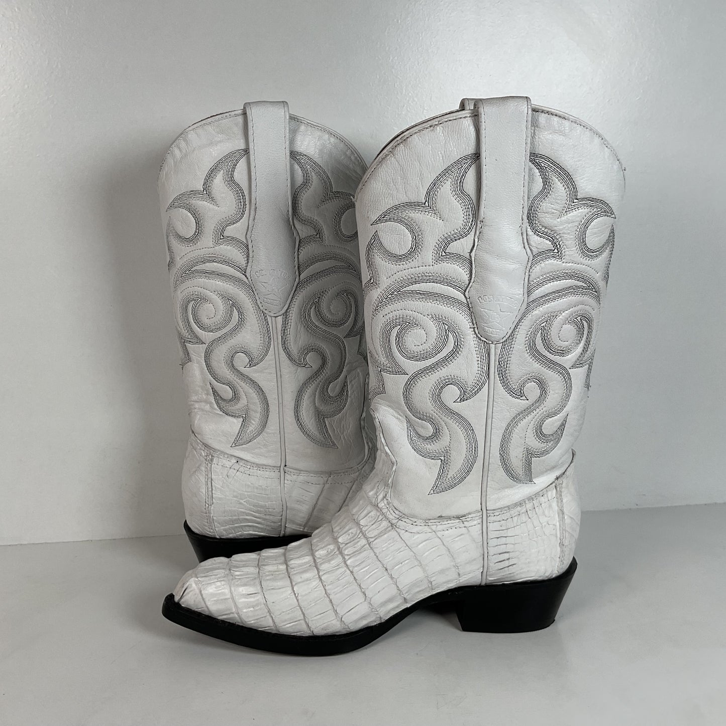 Los Altos Cowboy Boots | Crocodile Caiman Tail | Exotic | Men’s 7 EE | Women’s 8