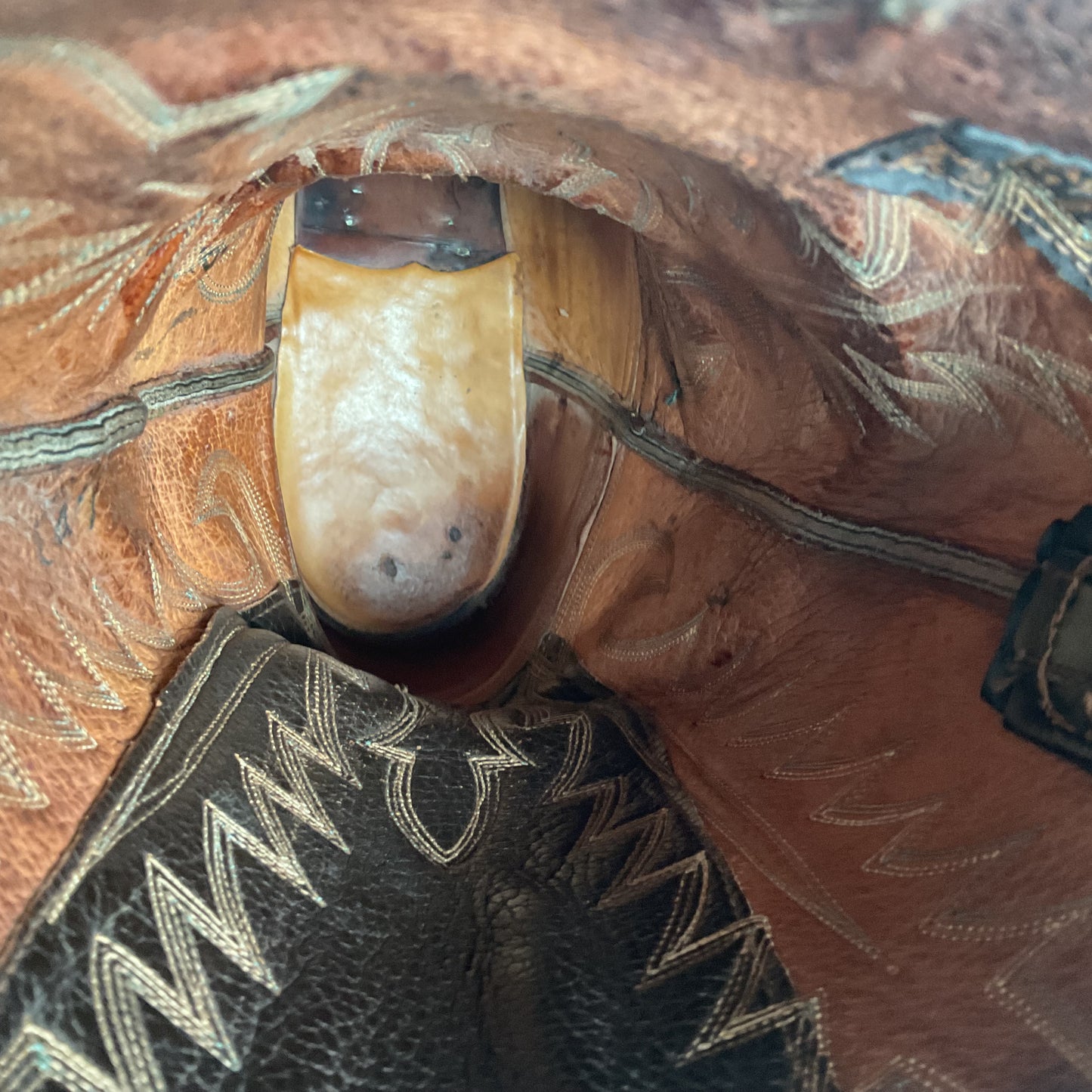 1950s Tony Lama Cowboy Boots | Black | Distressed | Men’s 9.5