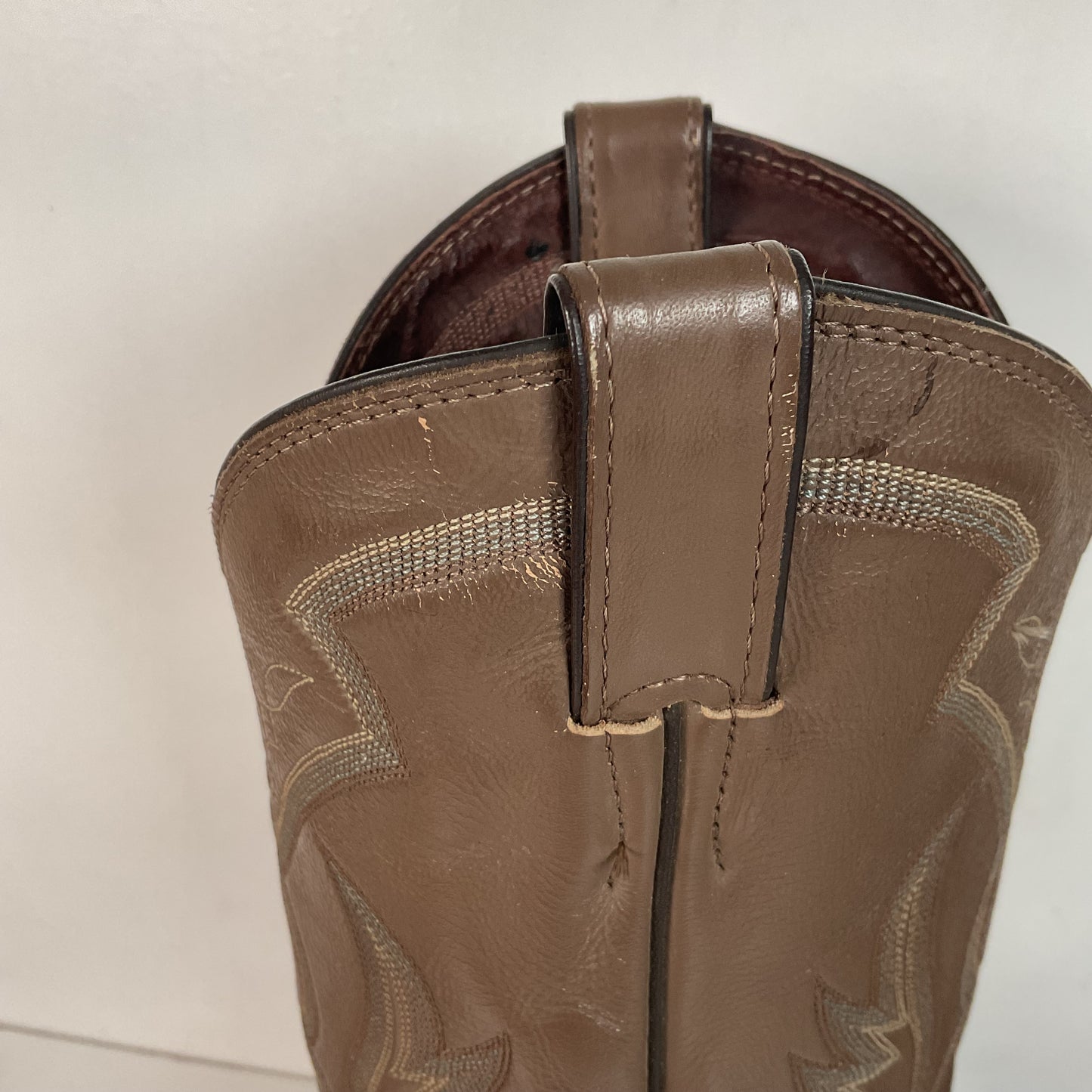 Justin Full Ostrich Quill Cowboy Boots 10 E USA Made Exotic
