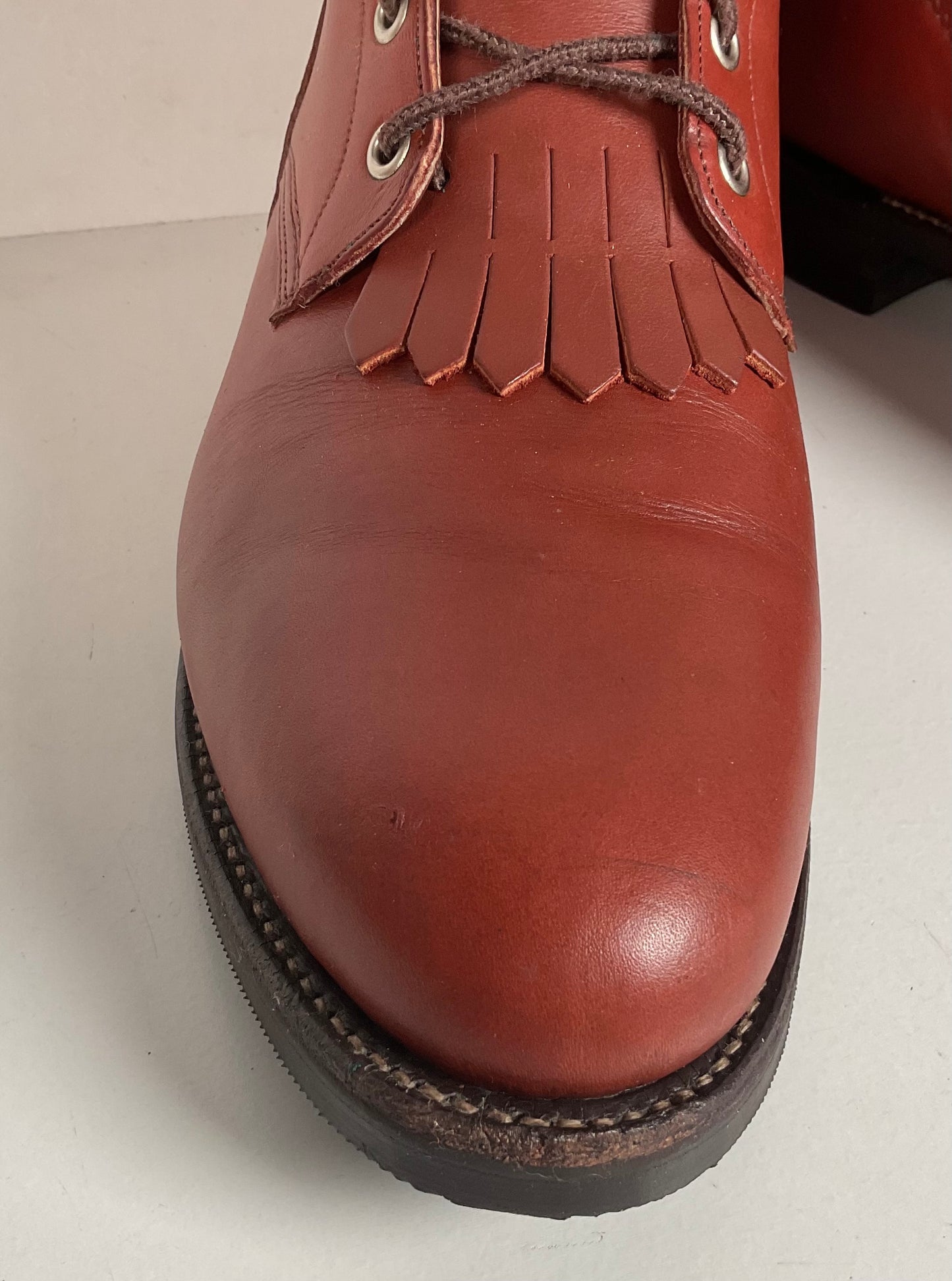 Vintage Justin Kiltie Packer Boots | Brick Caprice | USA Made | Men’s 12 B