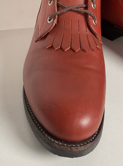 Vintage Justin Kiltie Packer Boots | Brick Caprice | USA Made | Men’s 12 B