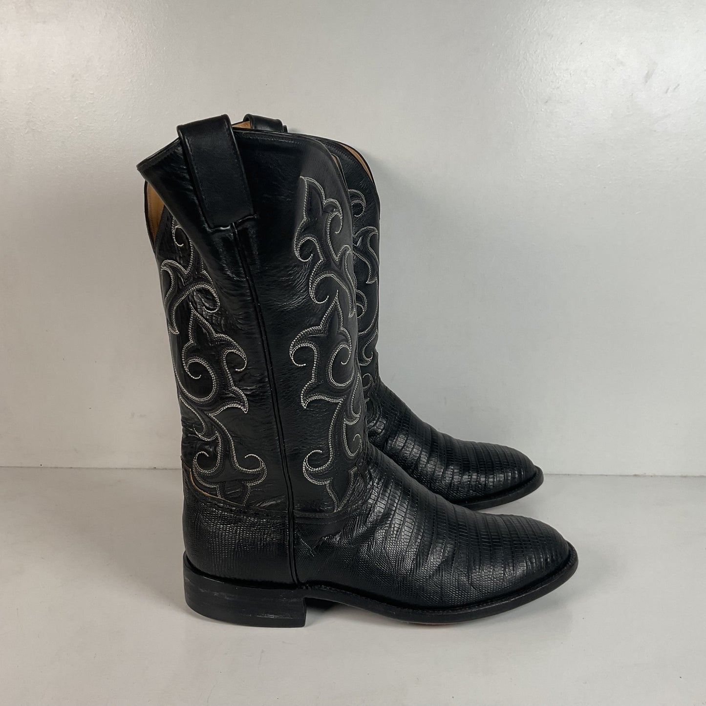 Caboots Lizard Roper Boots 9.5 E Champion Attitude Custom