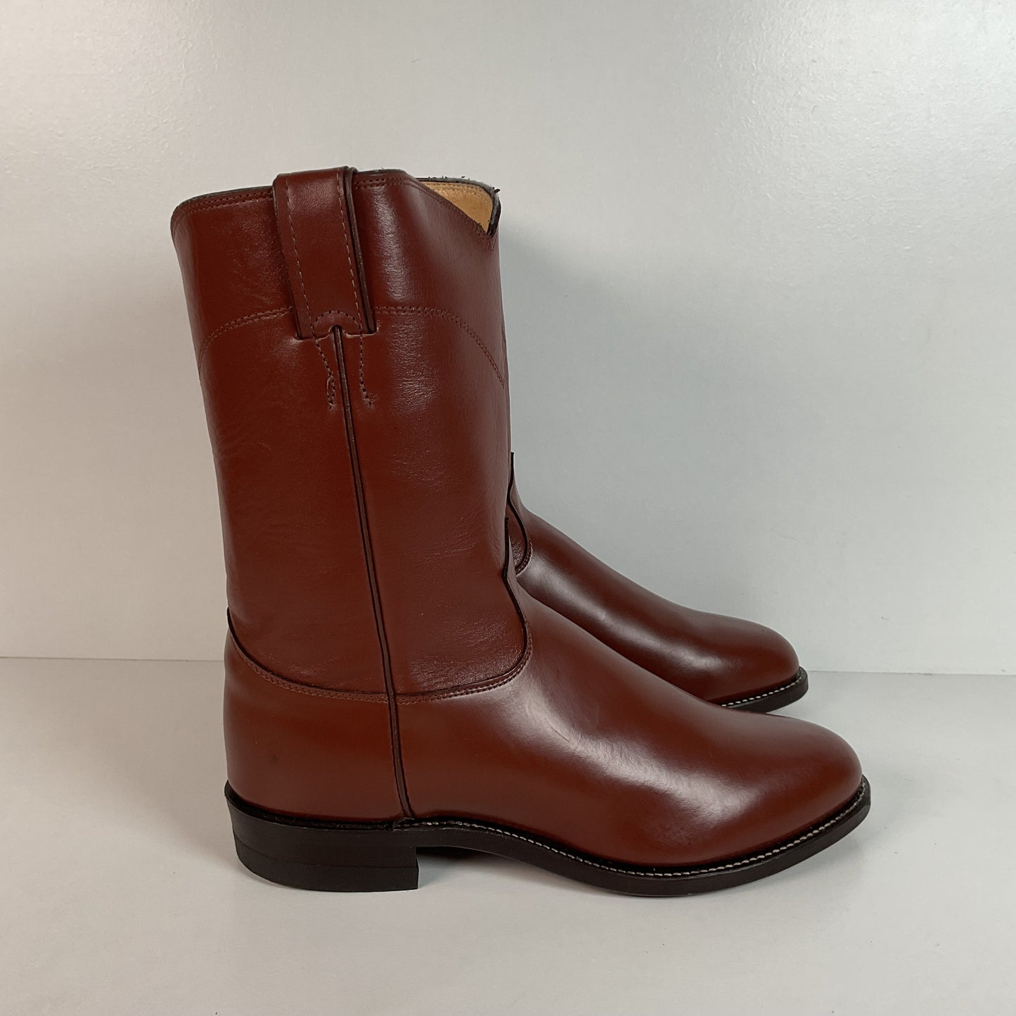Justin Roper Boots | Brown Calfskin | USA Made | Men’s 8.5 E