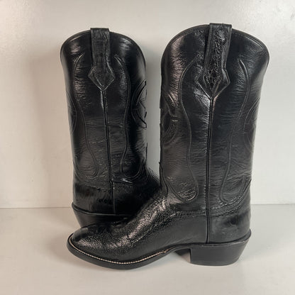 Custom Made Ostrich Leg Cowboy Boots | Lone Star Inlay | Exotic | Men’s 10.5