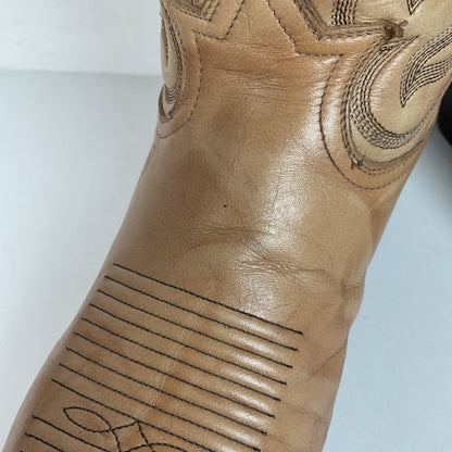 Vintage Tony Lama Teju Lizard Wingtip Cowboy Boots | Gold Label | Men’s 8.5 D