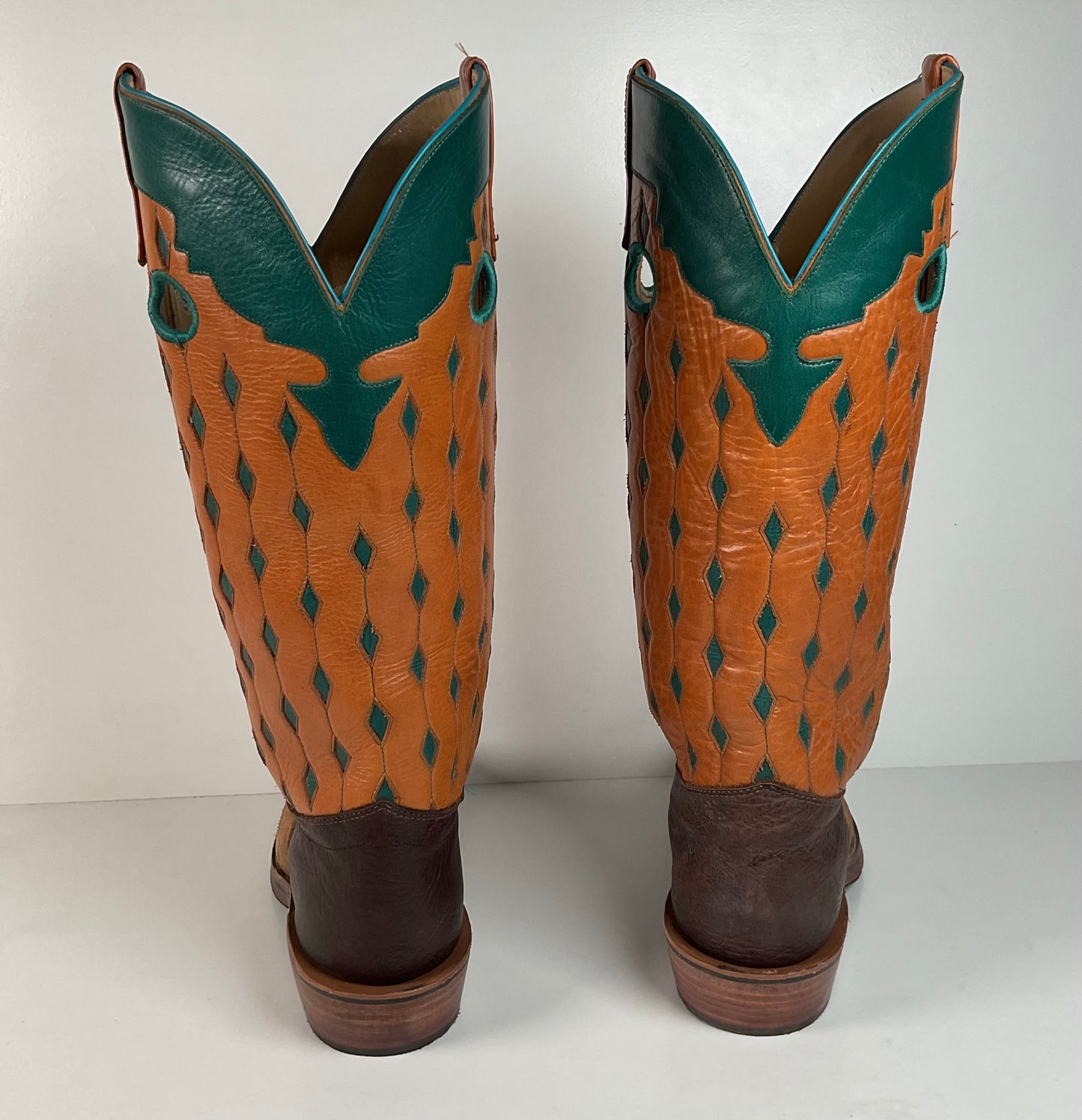 Olathe Buckaroo Cowboy Boots | Suede | USA Made | Men’s 14 EEE