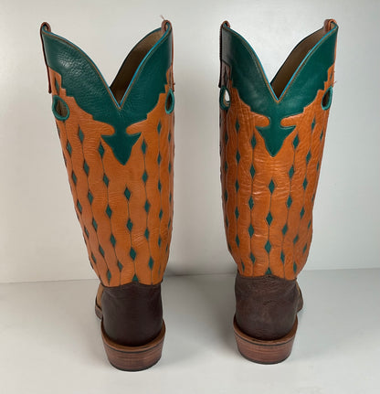 Olathe Buckaroo Cowboy Boots | Suede | USA Made | Men’s 14 EEE